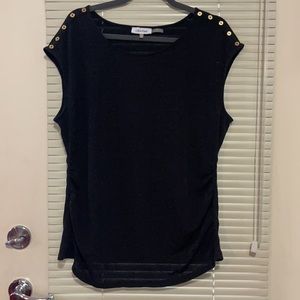 🖤 Calvin Klein Black XL Glitter Crew Neck Top
